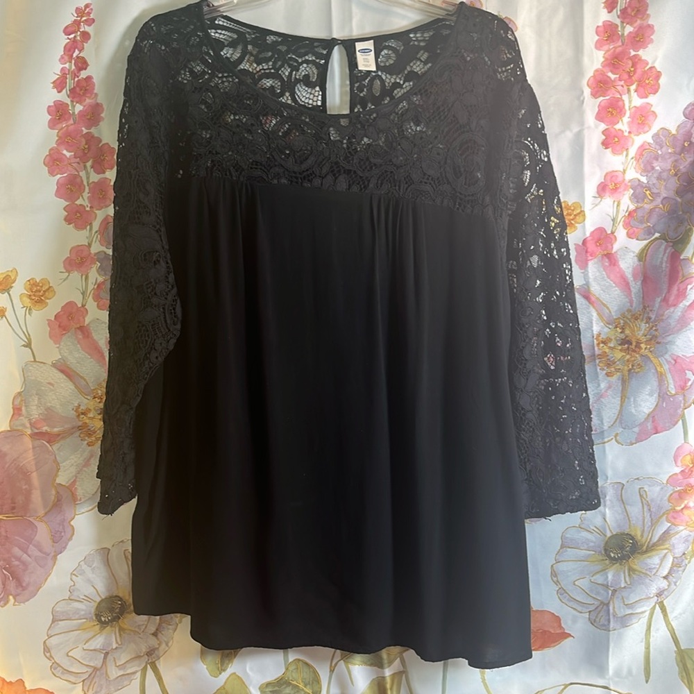 Old Navy Black Lace Blouse